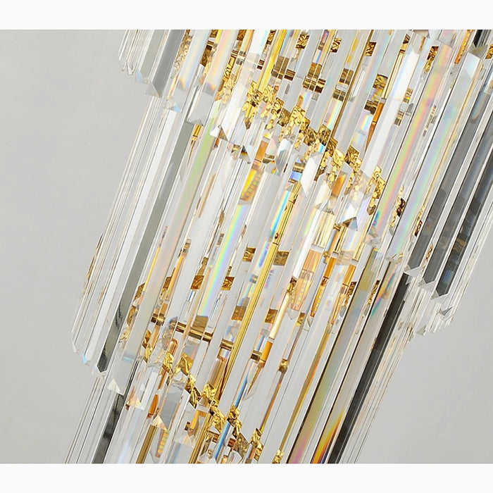 MIRODEMI® Trinité | Exclusive Long Gold Modern Crystal Chandelier