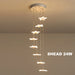 MIRODEMI® Valbonne | Stairway Star-Shaped Spiral Pendant Chandelier 8HEAD 24W / Cool Light