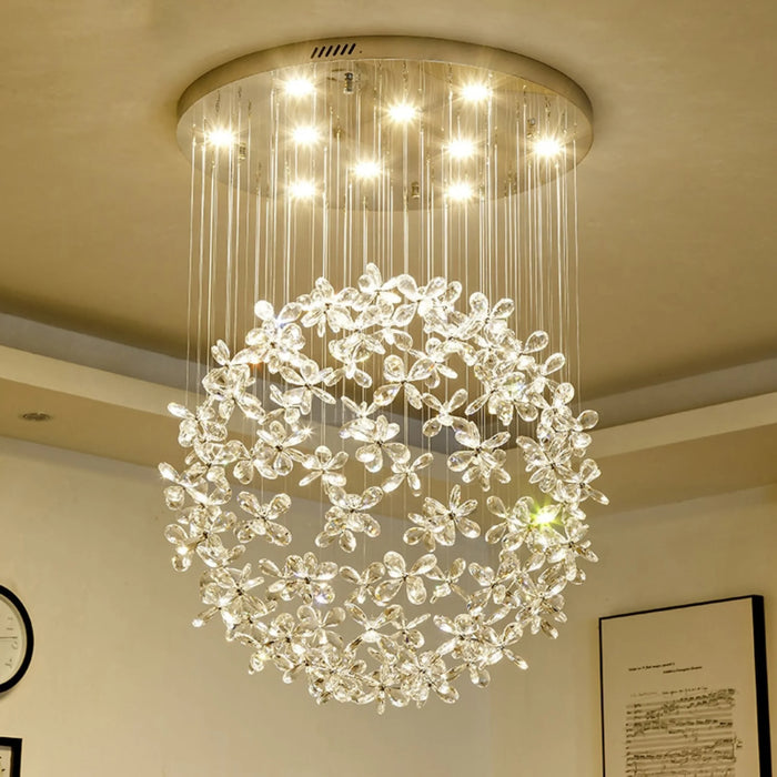 MIRODEMI® Vallauris | Exceptional Butterfly Crystal Globe Chandelier