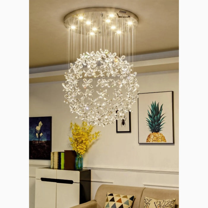MIRODEMI® Vallauris | Exceptional Butterfly Crystal Globe Chandelier