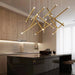 MIRODEMI® Villars-sur-Var Long Gold/Chrome/Black Hotel Lighting with Customizable Design for Kitchen Island