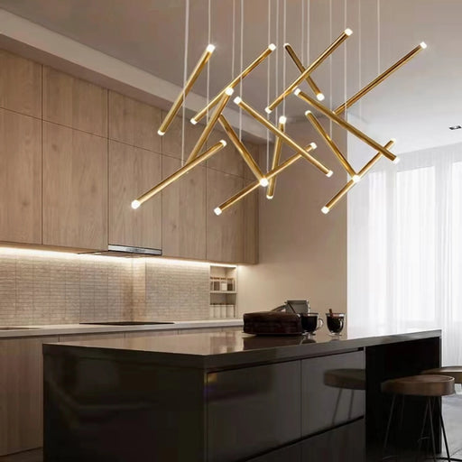 MIRODEMI® Villars-sur-Var Long Gold/Chrome/Black Kitchen Lighting  with Customizable Design