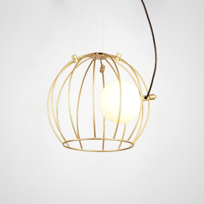 Malaussène | Post Modern Iron Cage Chandelier Style B