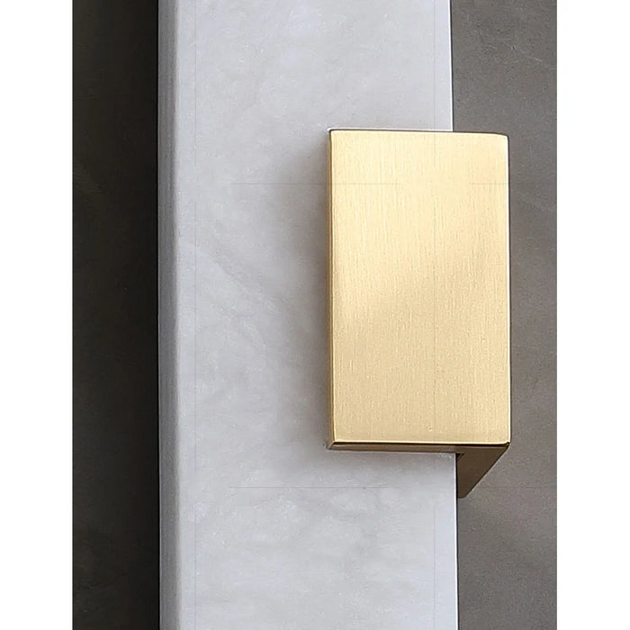 Marble|LED|Futuristic|White|Gold|Elegant|Luxury|Modern|Sconce