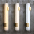 Marble|LED|Futuristic|White|Gold|Elegant|Luxury|Modern|Sconce