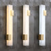 Marble|LED|Futuristic|White|Gold|Elegant|Luxury|Modern|Sconce