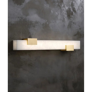 Marble|LED|Futuristic|White|Gold|Elegant|Luxury|Modern|Sconce