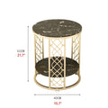 Marble Wrought Round Small Coffee Table image | luxury furniture | marble tables | small tables | coffee tables | round table 