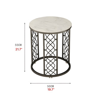 Marble Wrought Round Small Coffee Table image | luxury furniture | marble tables | small tables | coffee tables | round table 