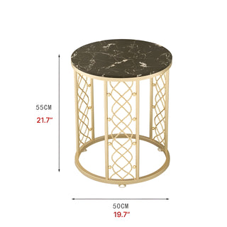 Marble Wrought Round Small Coffee Table image | luxury furniture | marble tables | small tables | coffee tables | round table 