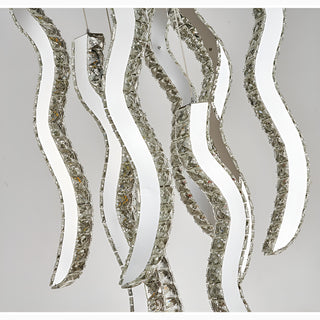 Menaggio | Gold Crystal Wave Light Fixture Details