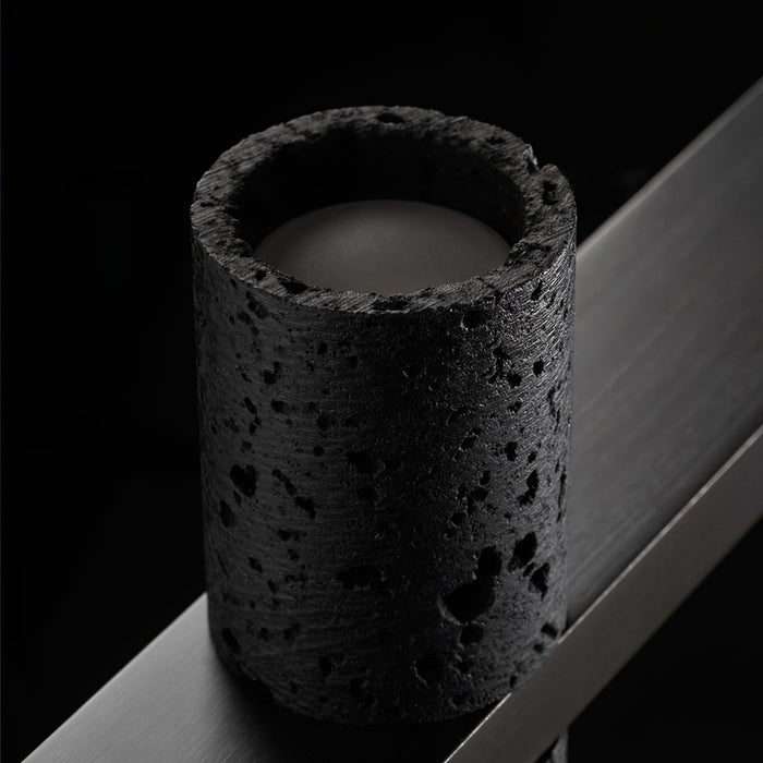 MIRODEMI® Seengen | Minimalistic Modern Black Copper Stone Chandelier