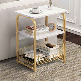 Minimalist Metal Side Table with Hidden Storage, Nordic Style | Designer Furniture | Storage-Enhanced Tables