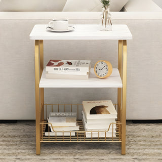 Nordic Design Metal Side Table with Storage | Contemporary Luxury Furniture | Side Tables for Stylish Interiors