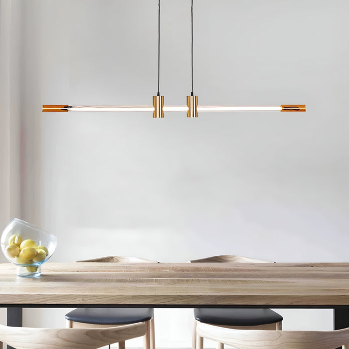 Rüti | Minimalistic Stylish Gold Copper Chandelier from Mirodemi for Dining Room