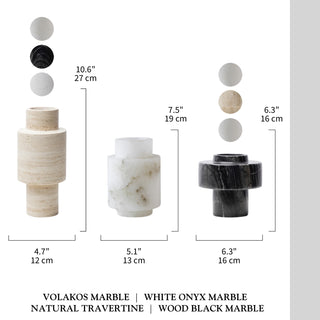 Luxurious Marble Vase | Modern Marble Pillar Display | Natural Marble Decor | Stylish Marble Accent | Premium Home Accessory