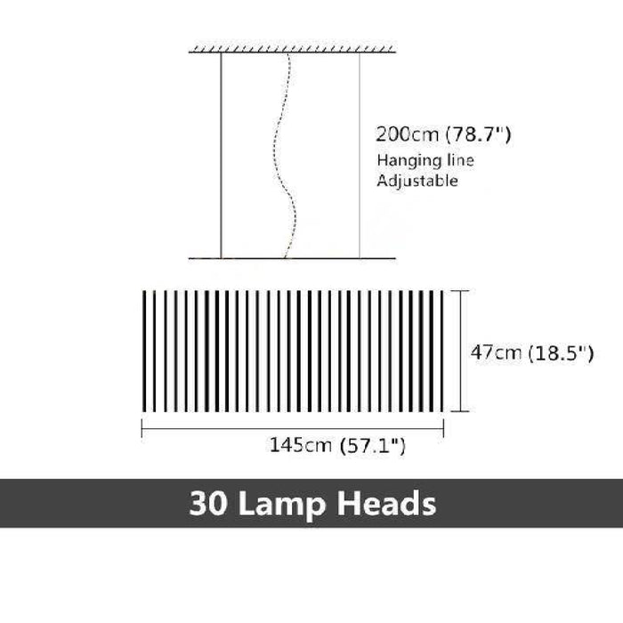 Mirodemi Acquaformosa Black/White Art Minimalistic LED Pendant Chandelier 30 Lamps