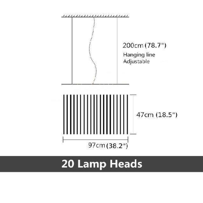 Mirodemi Acquaformosa Black/White Art Minimalistic LED Pendant Chandelier 20 Lamps