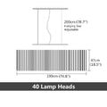 Mirodemi Acquaformosa Black/White Art Minimalistic LED Pendant Chandelier 40 Lamps