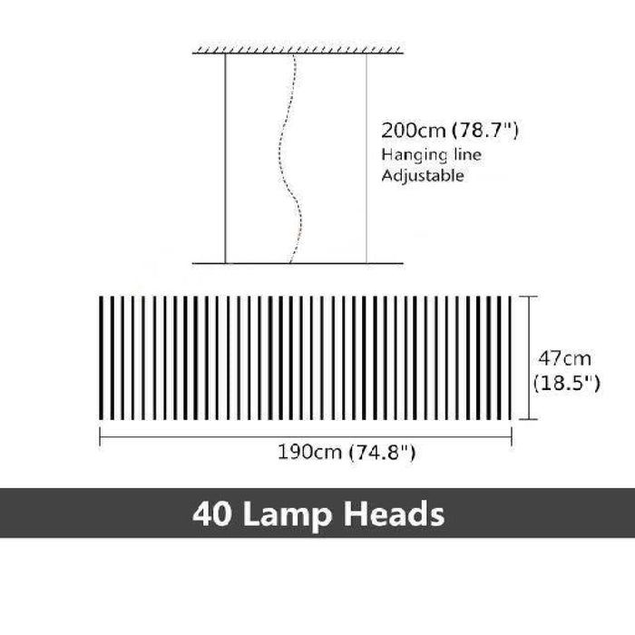 Mirodemi Acquaformosa Black/White Art Minimalistic LED Pendant Chandelier 40 Lamps