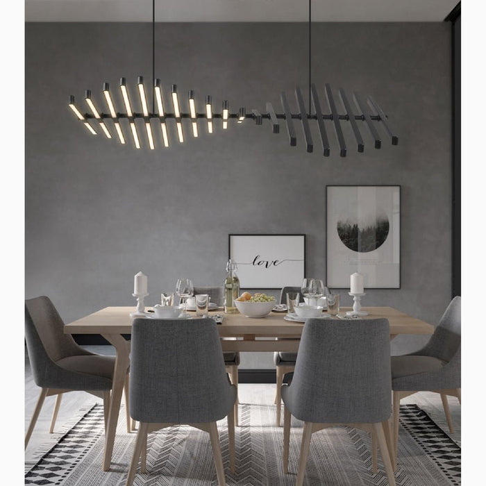 Mirodemi Acquaformosa Black/White Art Minimalistic LED Pendant Chandelier For Home Decor