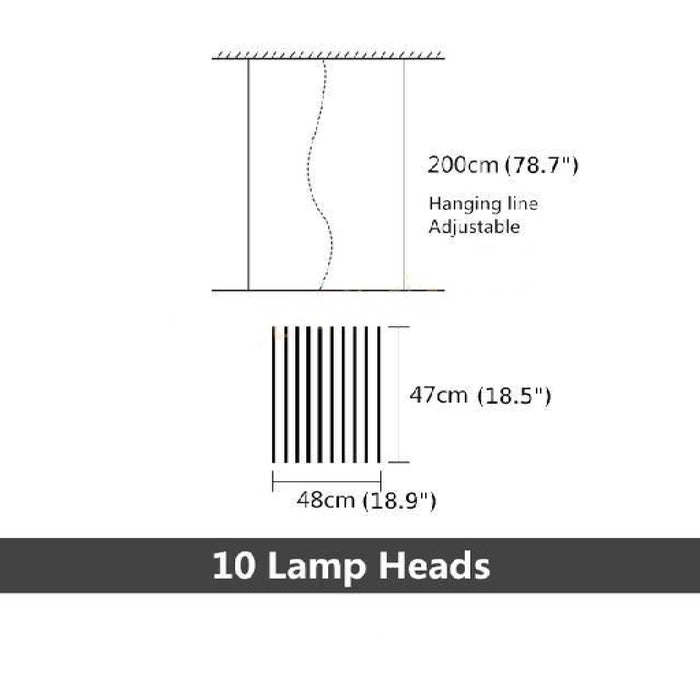Mirodemi Acquaformosa Black/White Art Minimalistic LED Pendant Chandelier 10 Lamps