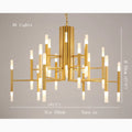 Mirodemi® Zelbio | Gold/Black Chandelier for Living Room