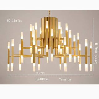 Mirodemi® Zelbio | Gold/Black Postmodern Chandelier for Bedroom