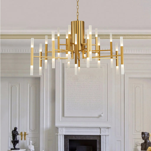 Mirodemi® Zelbio | Gold/Black Postmodern LED Chandelier for Living Room