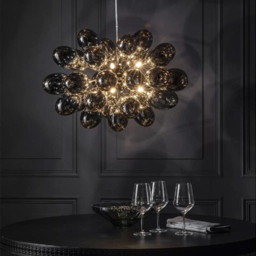 Mirodemi® Zelo Buon Persico | Creative Black Grape Shape Glass Lamp for Living Room