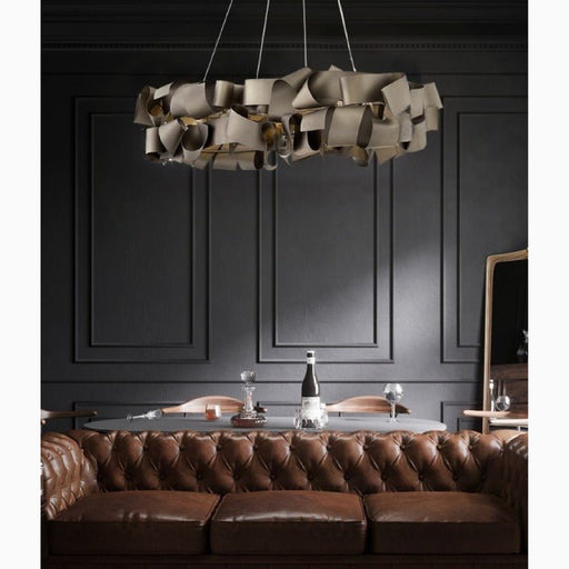 Mirodemi Zelo Surrigone Postmodern Creative Gray/Gold Iron Chandelier For Dining Room
