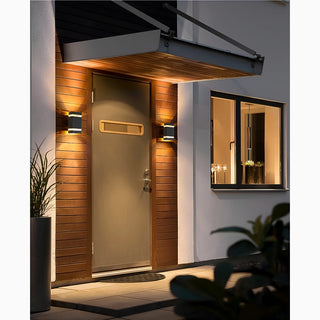 Aluminum|Outdoor|Waterproof|LED|Wall|Mounted|Villa|Yard|Garden|Black|Minimalistic