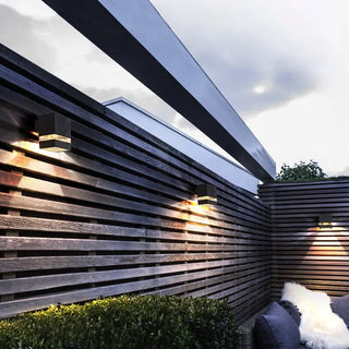 Aluminum|Outdoor|Waterproof|LED|Wall|Mounted|Villa|Yard|Garden|Black|Minimalistic