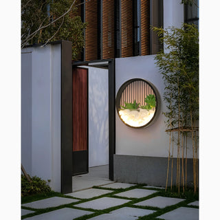 Imitation|Plant|Stone|Outdoor|Waterproof|Modern|Art|LED|Round