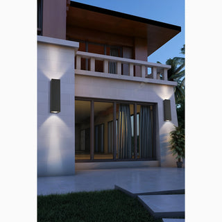 Aluminum|Waterproof|Modern|Minimalistic|Square|Wall|Porch|Yard|Villa|Garden|Black