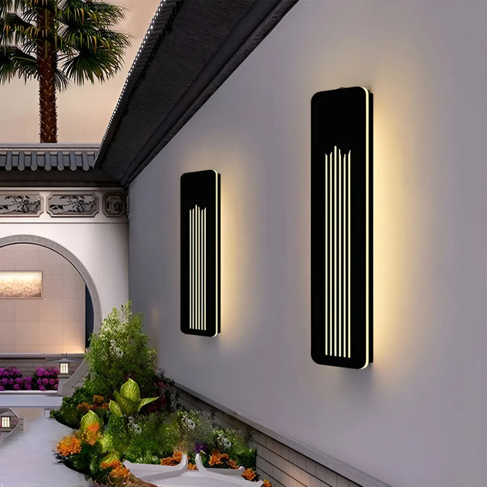 Black|Aluminum|Outdoor|Porch|Garden|Yard|Wall|Sconce|Waterproof