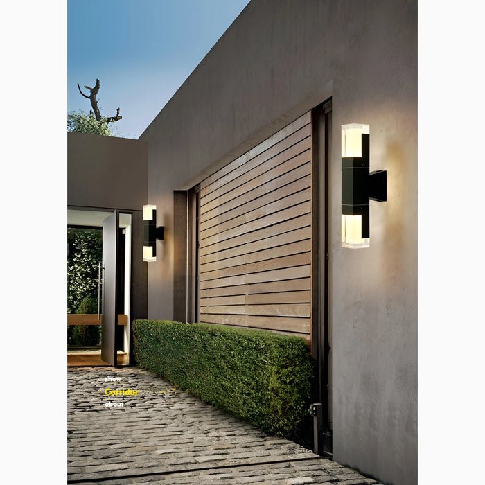 Modern|Wall|Lamp|Outdoor|LED|Waterproof|Black|Yard|Villa|Porch