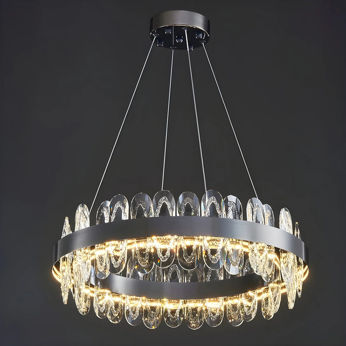 Crystal|Round|LED|Bright|Elegant|Chandelier|Warm|Light|Cold|Light|Modern