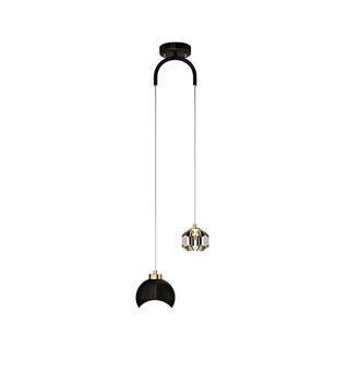 Caille Gold/Black Ball Shape Lamp for Bedroom