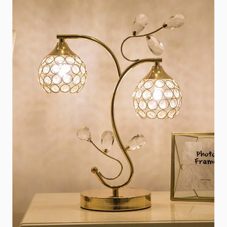 Crystal|Glass|Silver|Gold|Table|Lamp|Light|Desk|Bedside|Bedroom|Elegant|Luxury