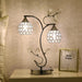 Crystal|Glass|Silver|Gold|Table|Lamp|Light|Desk|Bedside|Bedroom|Elegant|Luxury