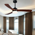 Barga | 60" European Styled Ceiling Fan with Lamp, Solid Wood and Remote Control