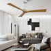 Modern Fashion Solid Light Wood Ceiling Fan 56"