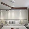 Modern Fashion Solid Dark Wood Ceiling Fan 56"