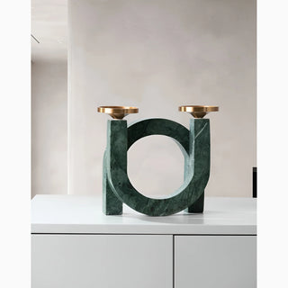 Marble|Gold|Candle|Holder|Nordic|Scandinavian|Green