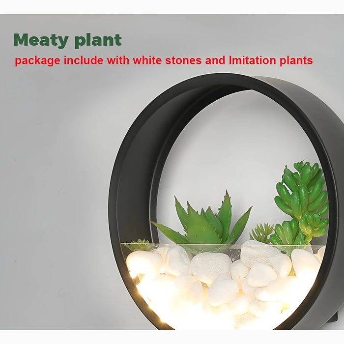 Imitation|Plant|Stone|Outdoor|Waterproof|Modern|Art|LED|Round