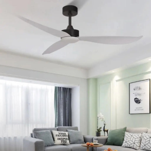Modern Indoor Solid Wood Ceiling Fan With Lamp and Remote Control | 52"