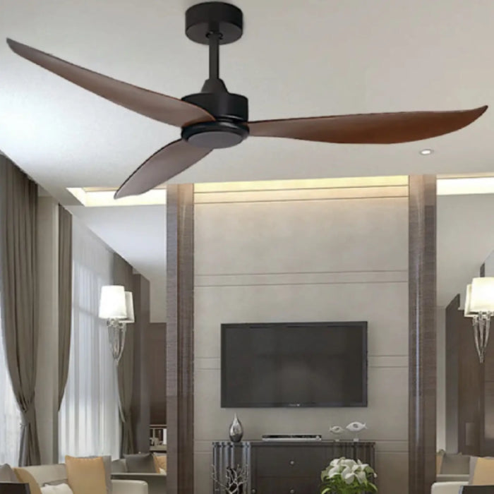 Modern Indoor Solid Wood Ceiling Fan With Gorgeous Lamp and Remote Control | 52"