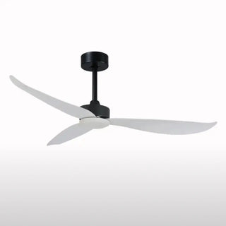 Modern Indoor Solid Wood White Ceiling Fan With Lamp and Remote Control | 52"