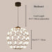 MIRODEMI® Acquaro | Stylish Black/White Pendant Ball-Shaped Chandelier for Cafe